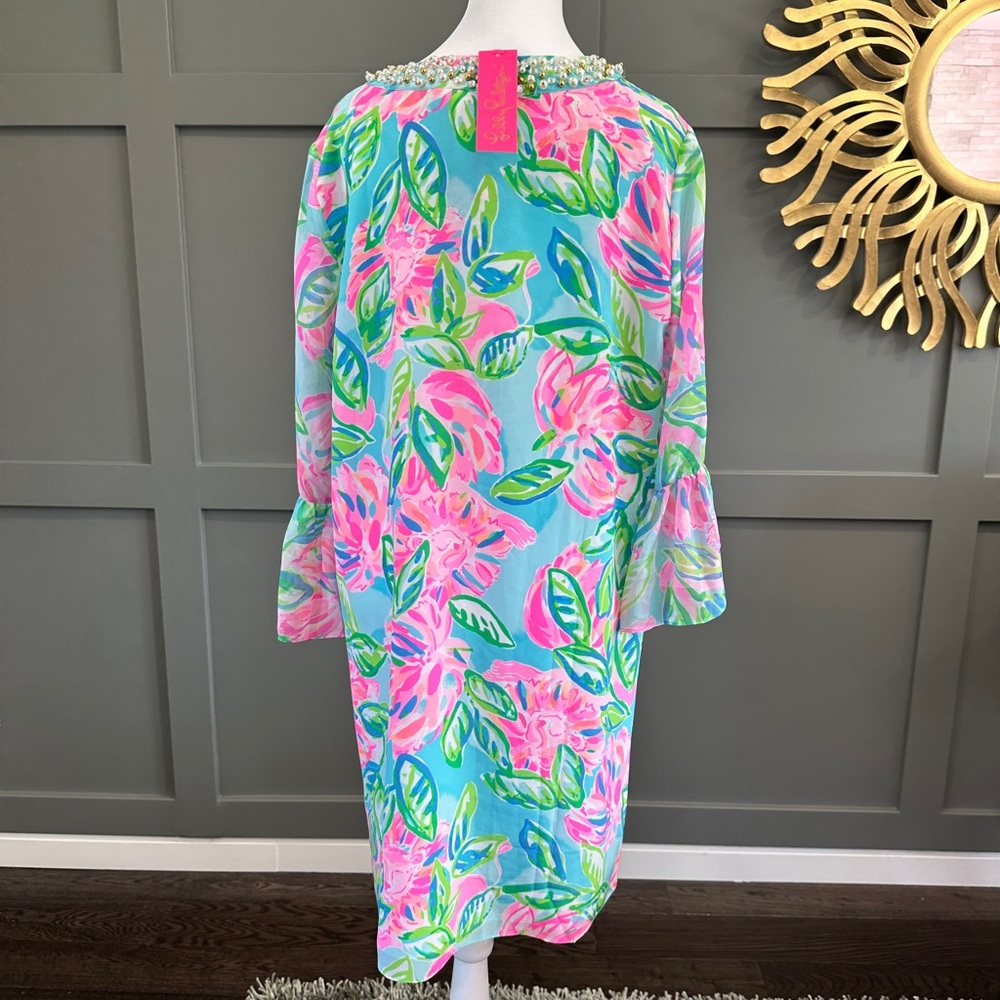 ❤️Lilly Pulitzer Blue and Pink Resort Sundress - Picture 5 of 10